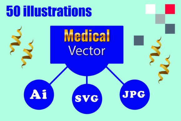 50 - Medical Illustrations Pack Gráfico Ilustrações para Impressão Por asim IT solution