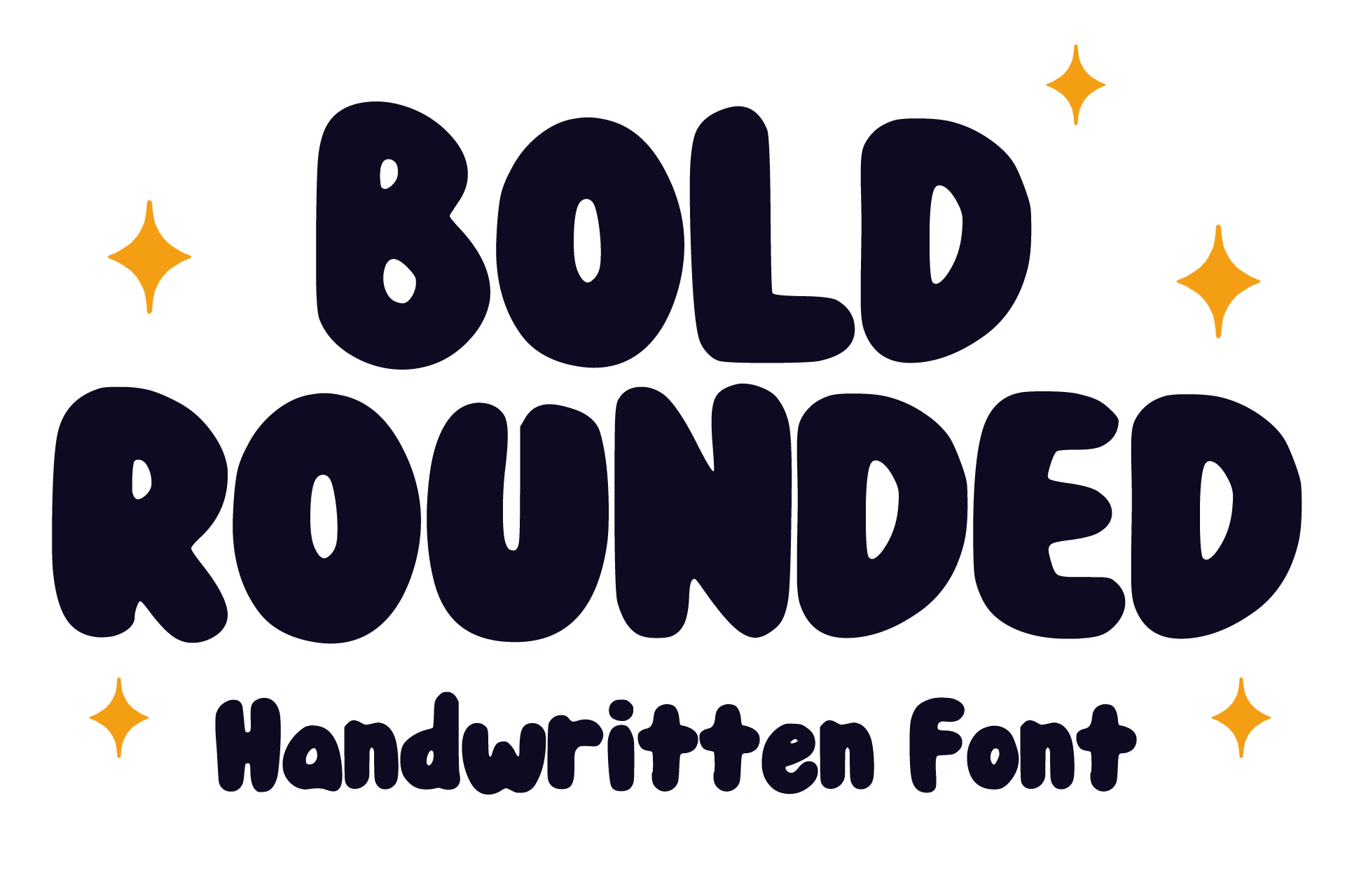Bold Rounded font preview - thick chunky rounded display typeface