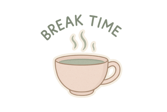Break Time Coffee ADHD Sticker