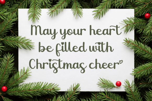Christmas Heartscript Font PNG with transparent background - Preview 4