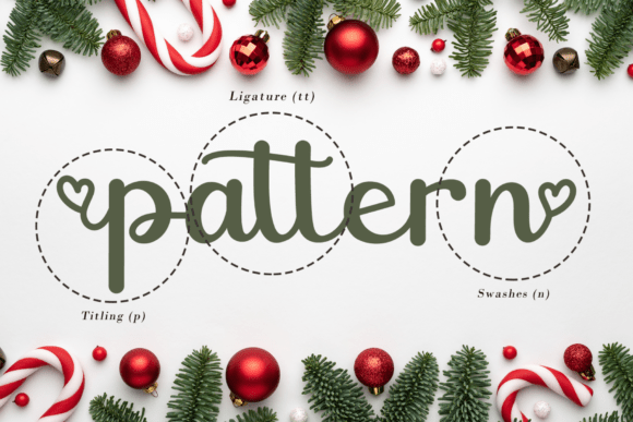 Christmas Heartscript Font PNG with transparent background - Preview 6