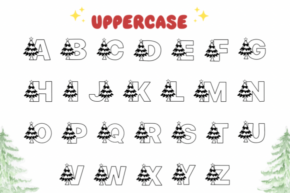 Christmas Tree Font - Preview 1