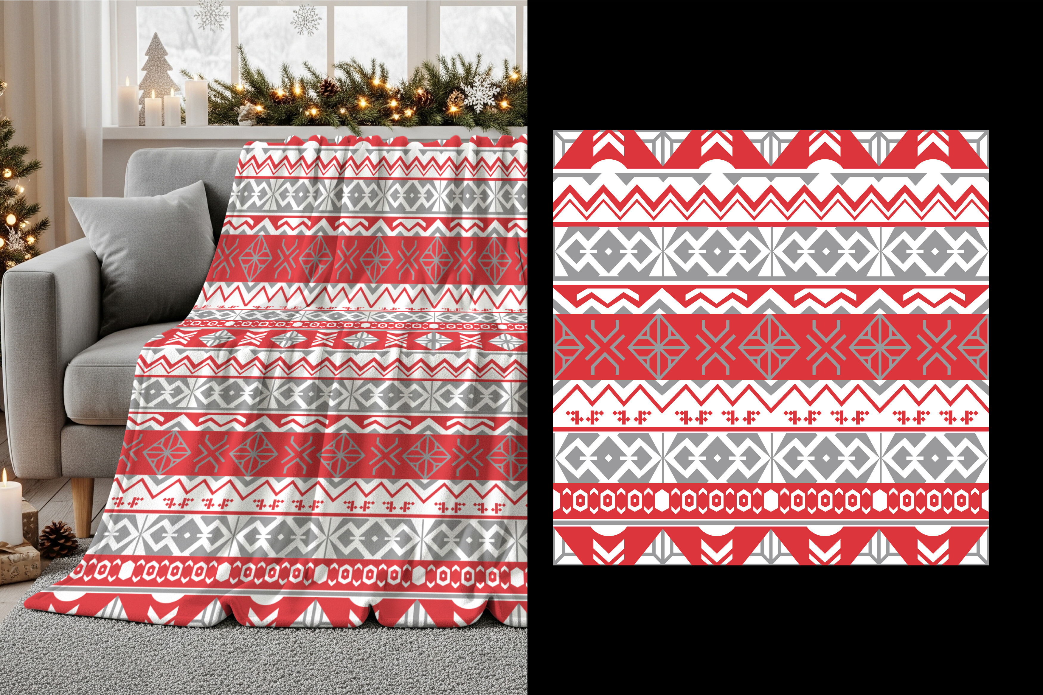 Cozy Winter Holiday Blanket Pattern