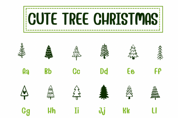 Cute Tree Christmas Font - Preview 4