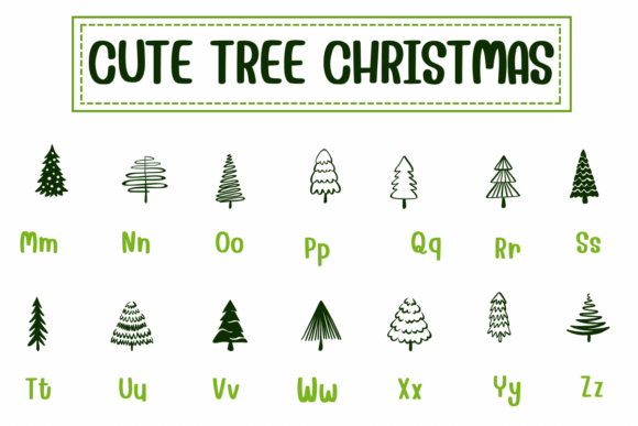 Cute Tree Christmas Font - Preview 5