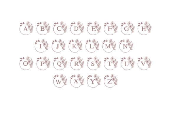 Daisy Frame Font PNG with transparent background - Preview 1