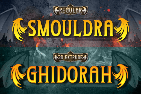 Dragnel Font PNG with transparent background - Preview 3