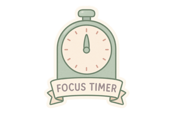 Focus Timer ADHD Planner Sticker