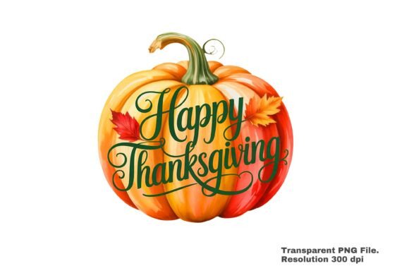 Happy Thanksgiving Pumpkin PNG Gráfico Artesanato Por Happy ClipArt