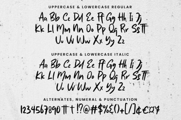 Just Brush Font PNG with transparent background - Preview 6