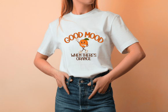 Orange Fruits Font PNG with transparent background - Preview 2