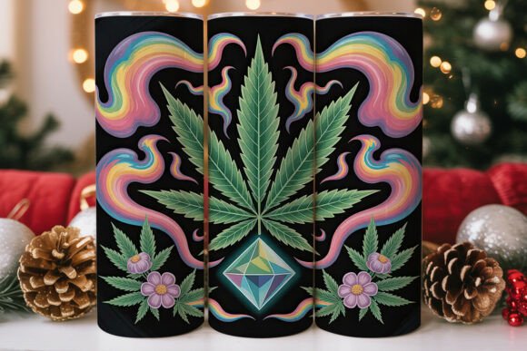 Psychedelic Cannabis Leaf 20oz Tumbler