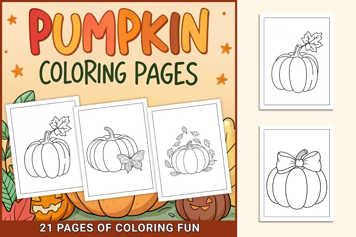 Pumpkin Coloring Pages for Kids