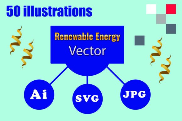Renewable Energy Illustrations Pack Afbeelding Afdrukbare Illustraties Door asim IT solution