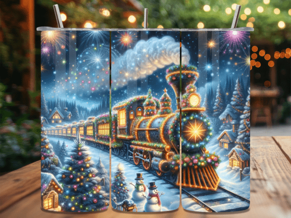 Snowy Winter Christmas Train Tumble