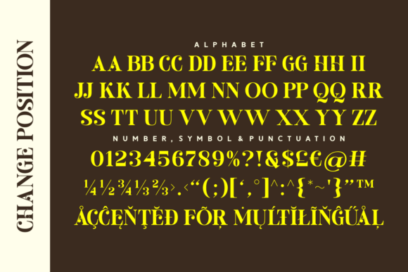 Change Position Font PNG with transparent background - Preview 3
