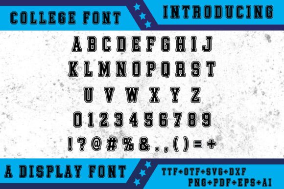 College Jersey Black Font - Preview 1