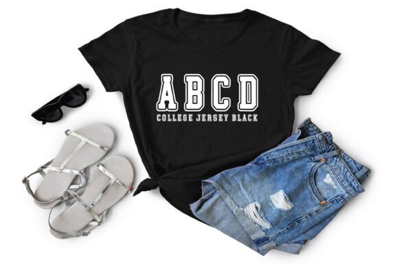 College Jersey Black Font - Preview 2