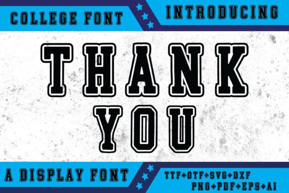 College Jersey Black Font - Preview 3