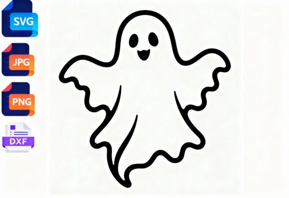 Cute Ghost SVG Halloween Clipart
