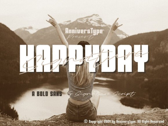 Happyday Duo Font PNG with transparent background - Preview 1