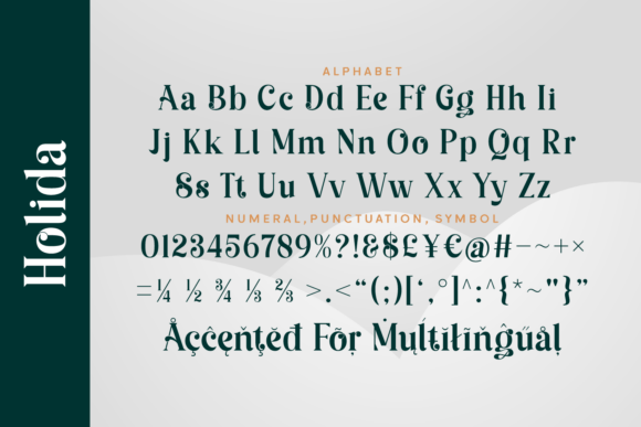 Holida Font PNG with transparent background - Preview 4