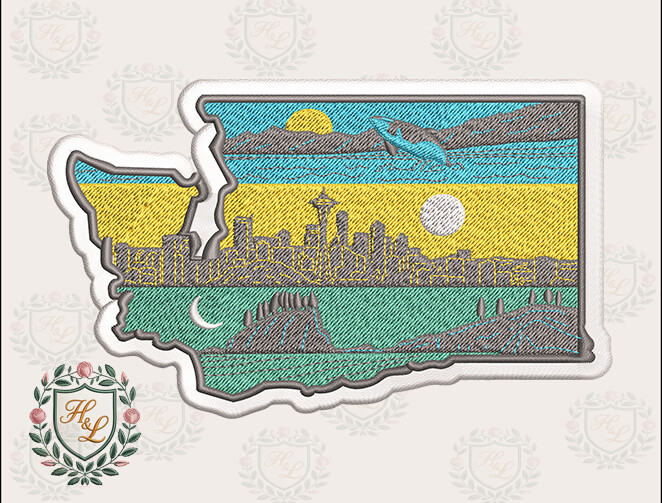 Layers of Washington Embroidery Files
