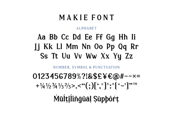 Makie Font PNG with transparent background - Preview 3