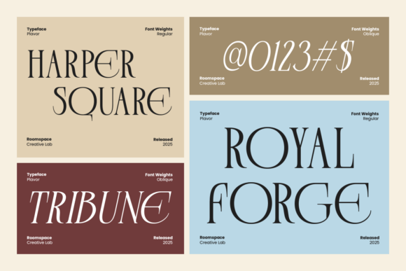 Plavor Font PNG with transparent background - Preview 4
