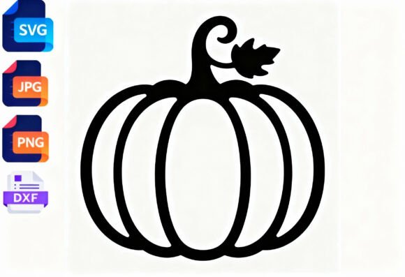 Pumpkin SVG Cut File Fall Autumn Leaf Grafik Plotterdateien Von soikotcbd