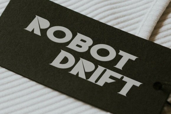 Robot Drift Font PNG with transparent background - Preview 4