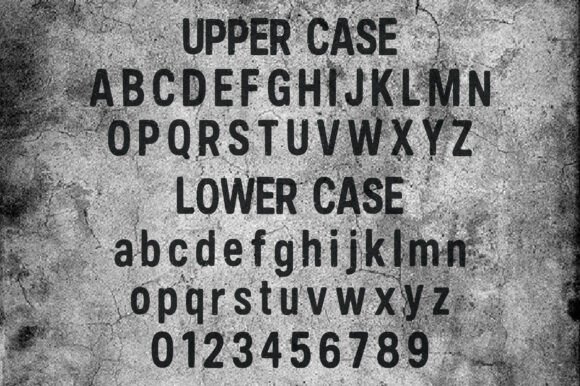 Rust Rough Font PNG with transparent background - Preview 1