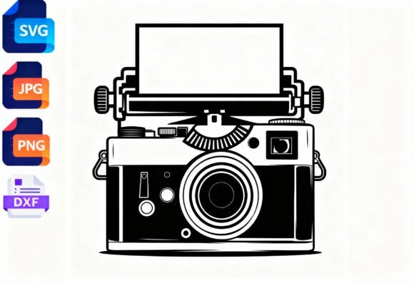 Vintage Camera SVG PNG JPG DXF Clipart