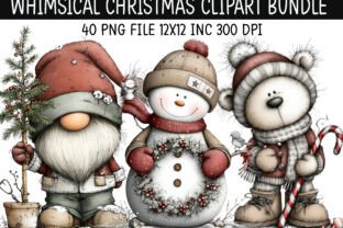 Whimsical Christmas Clipart Bundle Graphic by Creative Design ...
