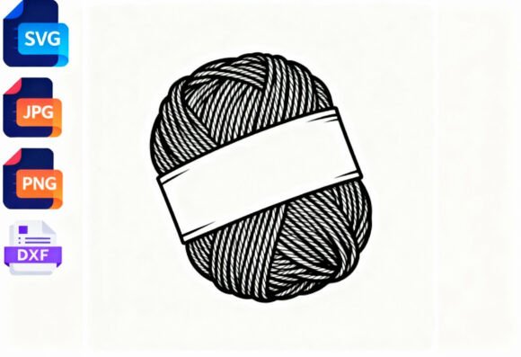 Yarn Ball SVG Cut File Knitting Crochet