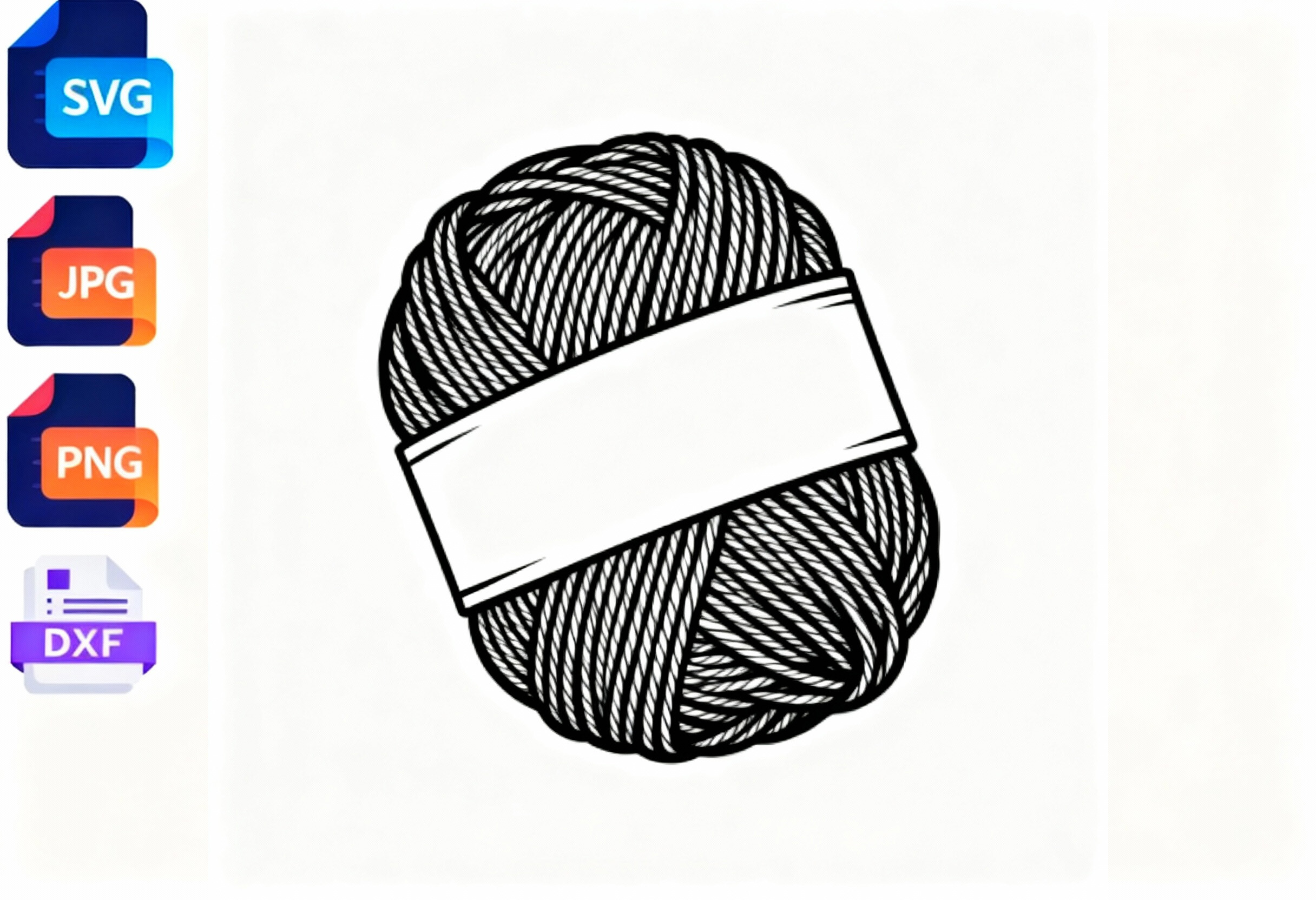 Yarn Ball SVG Cut File Knitting Crochet