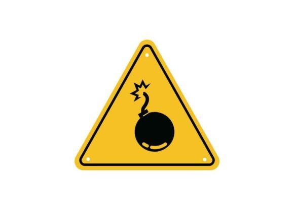 Bomb Danger Signs Set