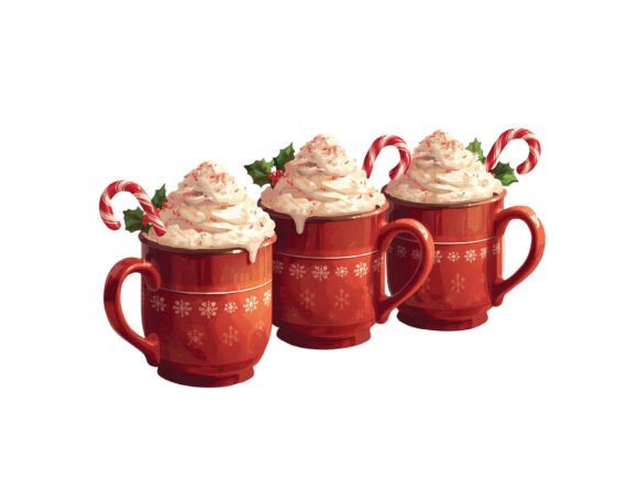 Christmas Hot Cocoa Mug Clipart Set Png Graphics