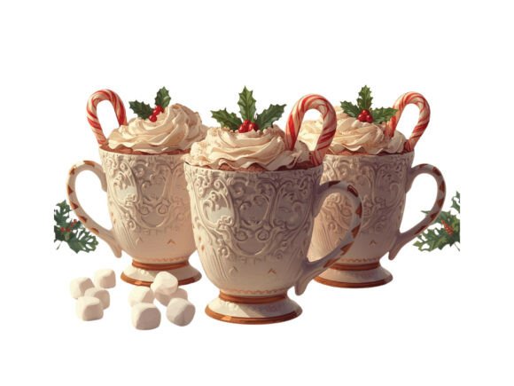 Christmas Hot Cocoa Mug Clipart Set Png Graphics
