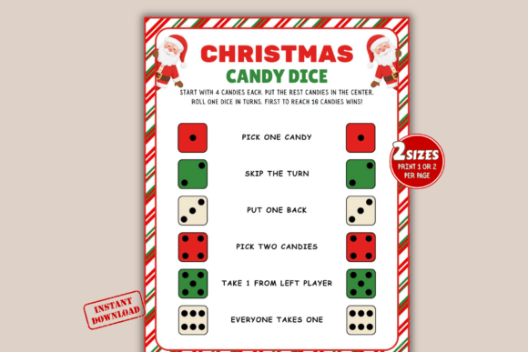 Christmas Party Candy Dice Game