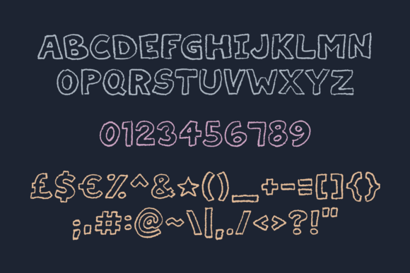 Kindergarten Krayon Font PNG with transparent background - Preview 6