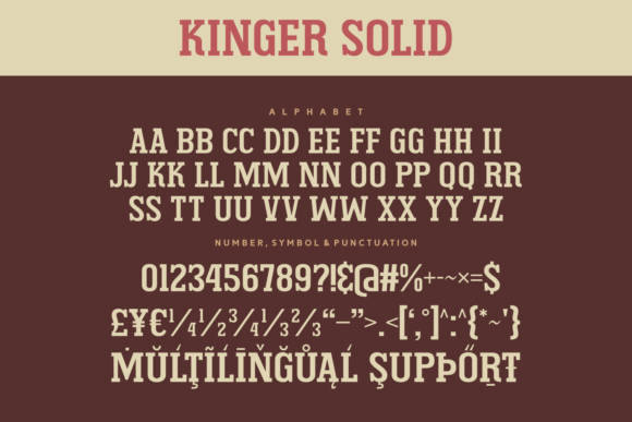 Kinger Solid Font - Preview 4