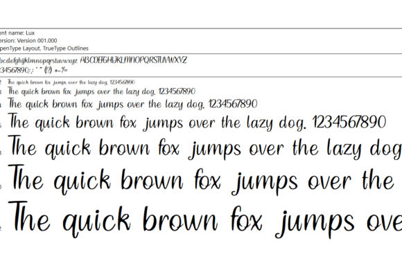 Lux Font PNG with transparent background - Preview 1