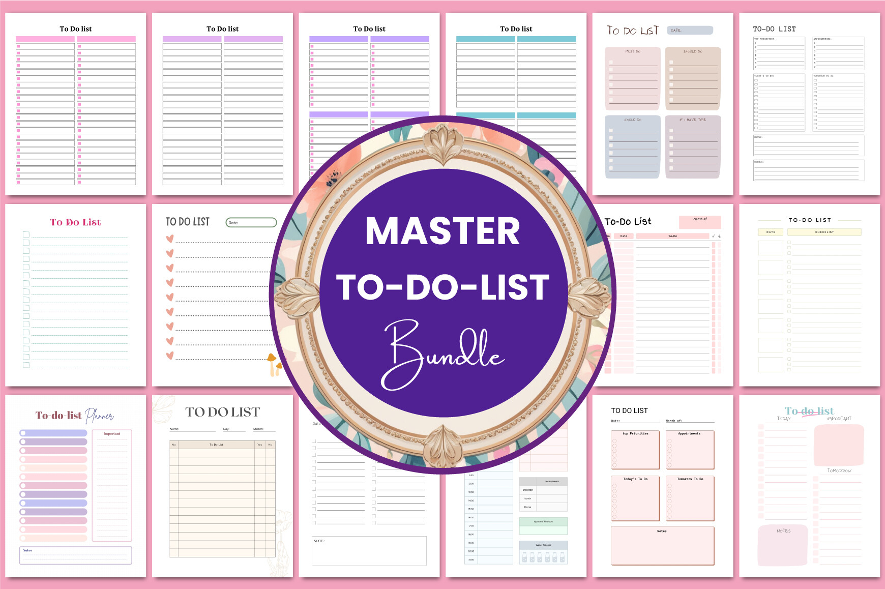Master to-Do-List Pack for Canva KDP