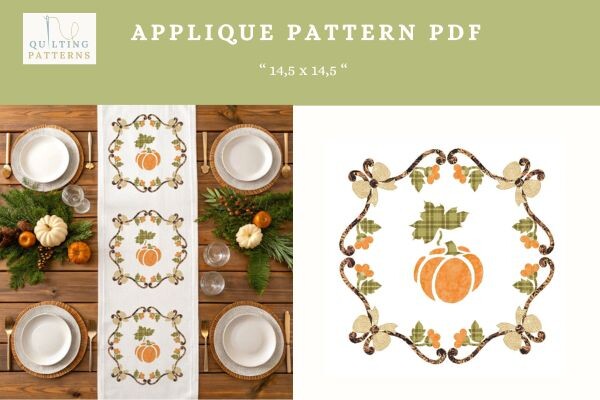 Pumpkin Applique Pattern PDF