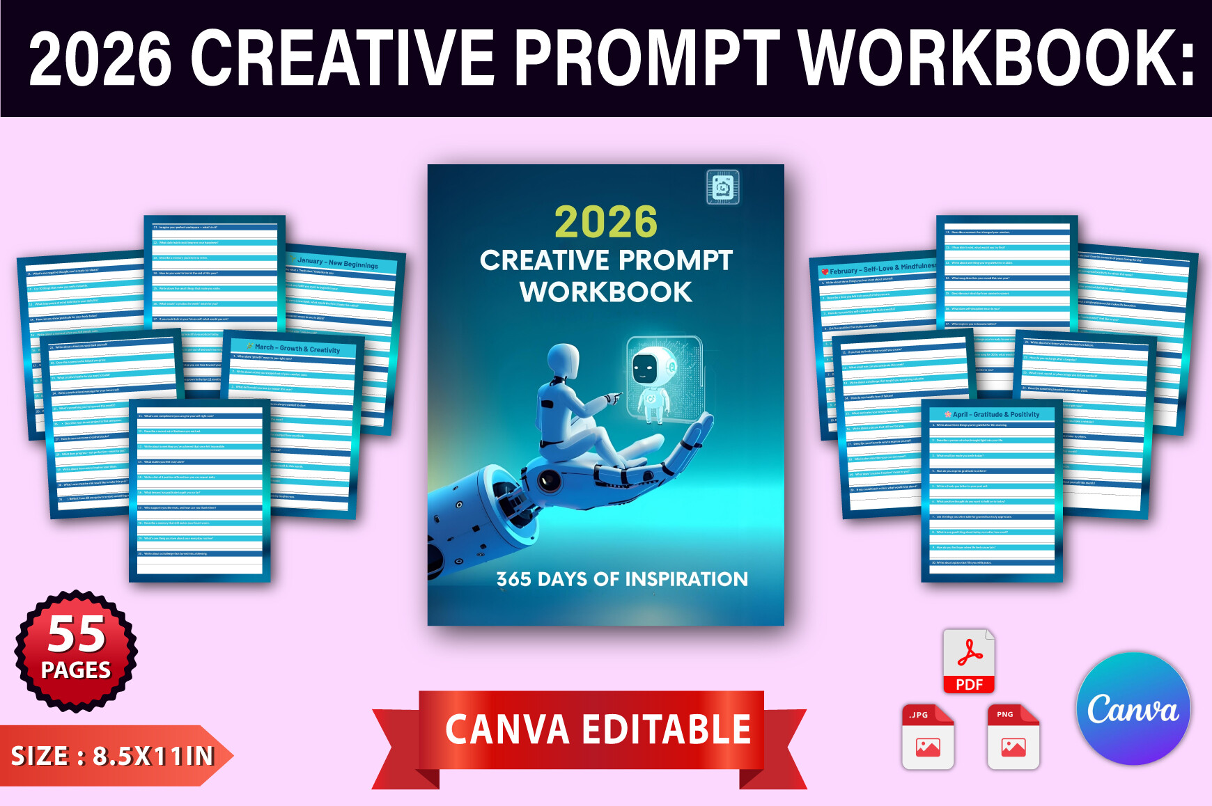 2026 Creative Prompt Workbook Graphic by KDPMart · Creative Fabrica