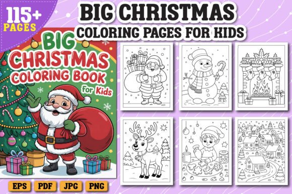 Big Christmas Coloring Book for Kids