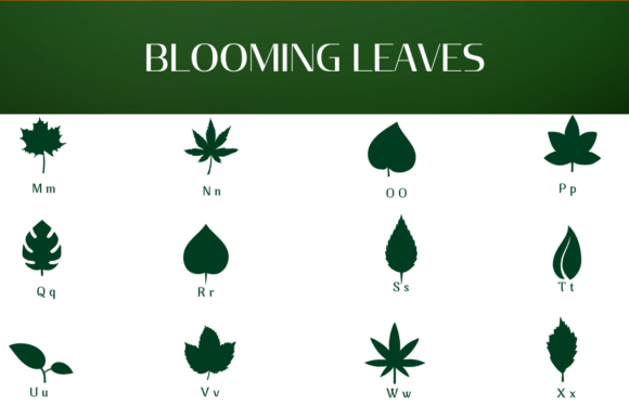 Blooming Leaves Font - Preview 2