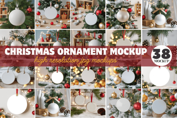 Christmas Ornament Mockups Bundle