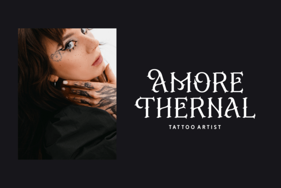 Classy Tattoo Font PNG with transparent background - Preview 2